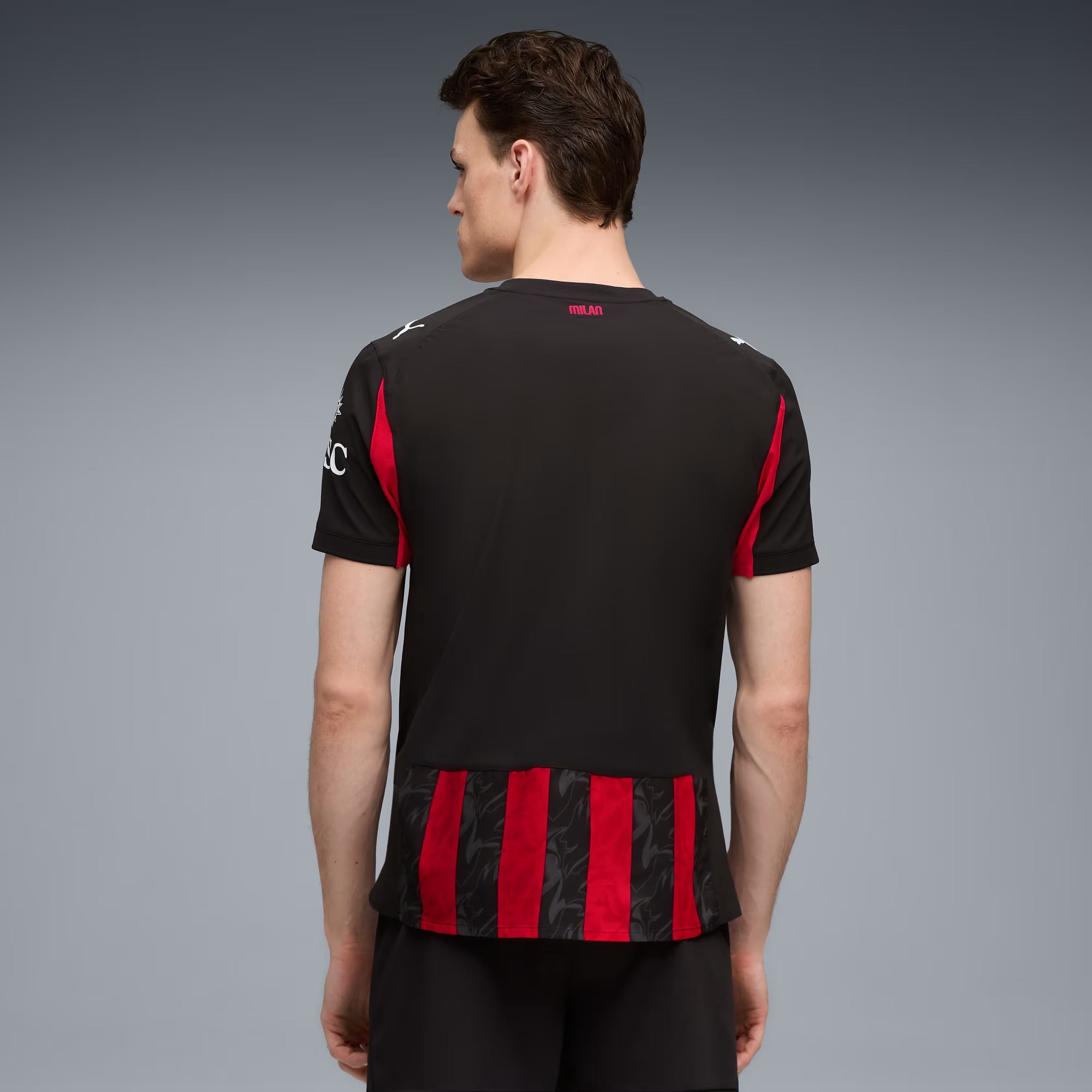 Puma Dest Men's AC Milan Authentic Home Jersey 25/26 w/ Seria A Patch (Red/Black)