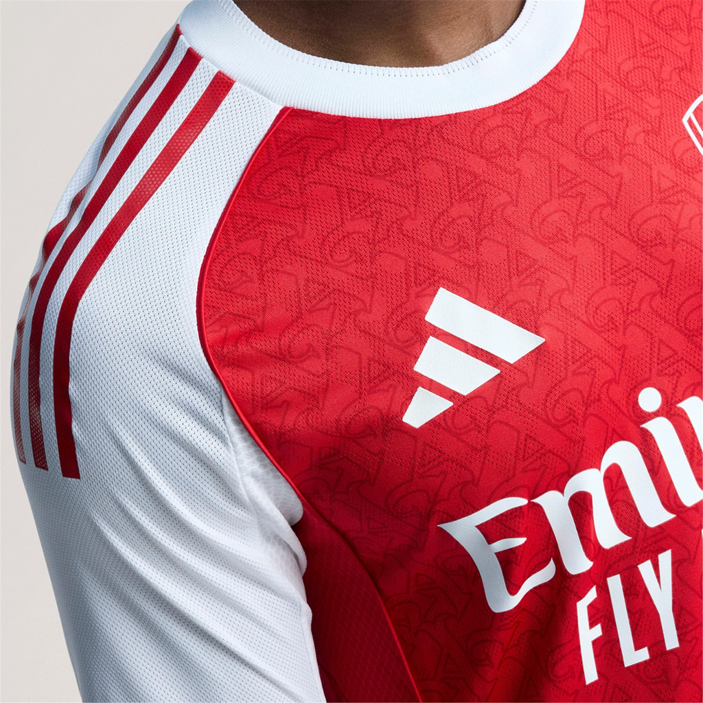 adidas Nuno Tavares Arsenal FC Authentic Home Jersey 25/26 w/ EPL Patch (Better Scarlet/White