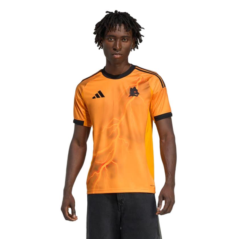 adidas Roma Leon Bailey Away Jersey w/ Serie A Patch 25/26 (Orange/Black)