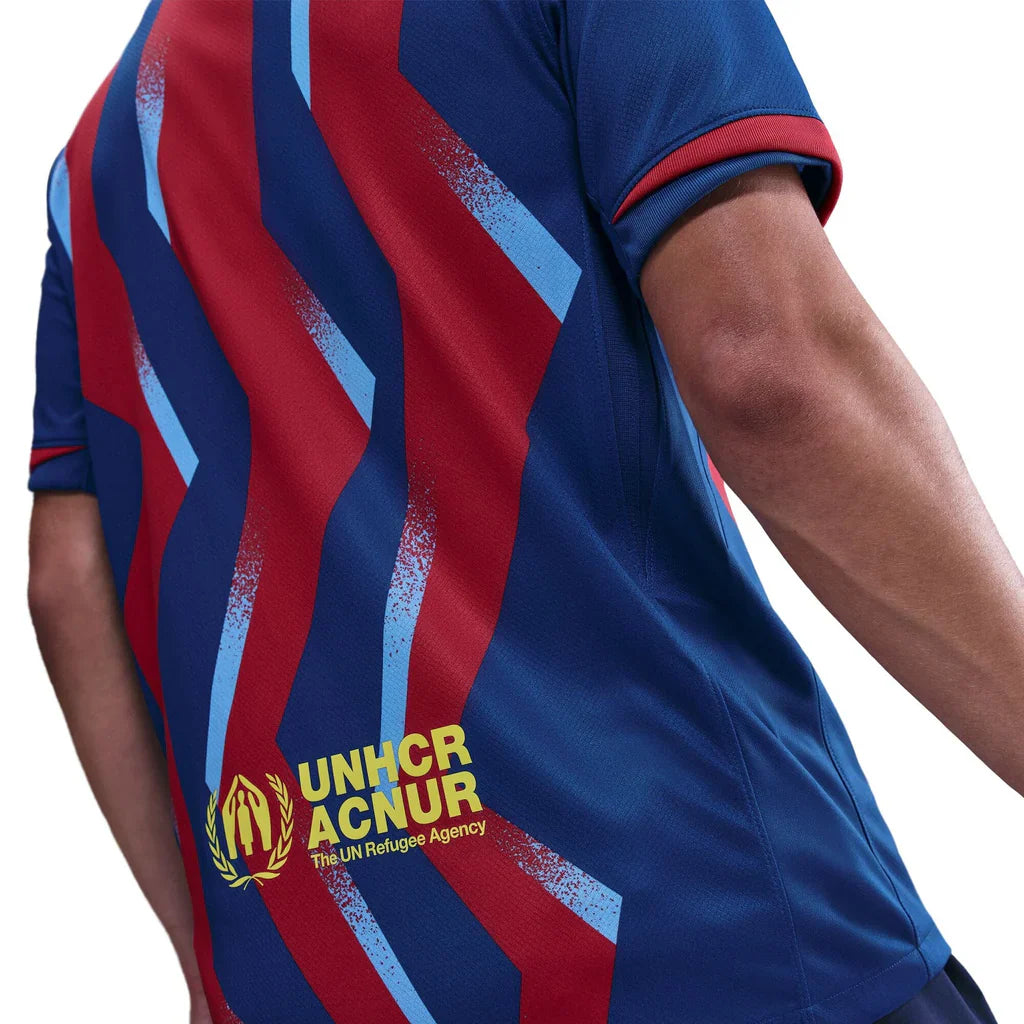Nike Men's FC Barcelona 4th Jersey 25/26 (Blue/Red/Yellow)