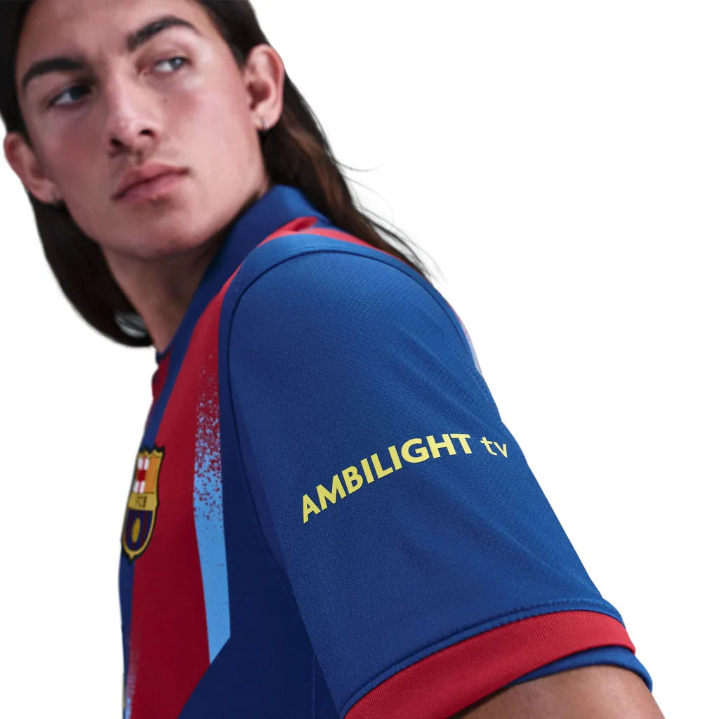 Nike Men's FC Barcelona F. De Jong 4th Jersey 25/26 w/ La Liga Patches (Blue/Red/Yellow)