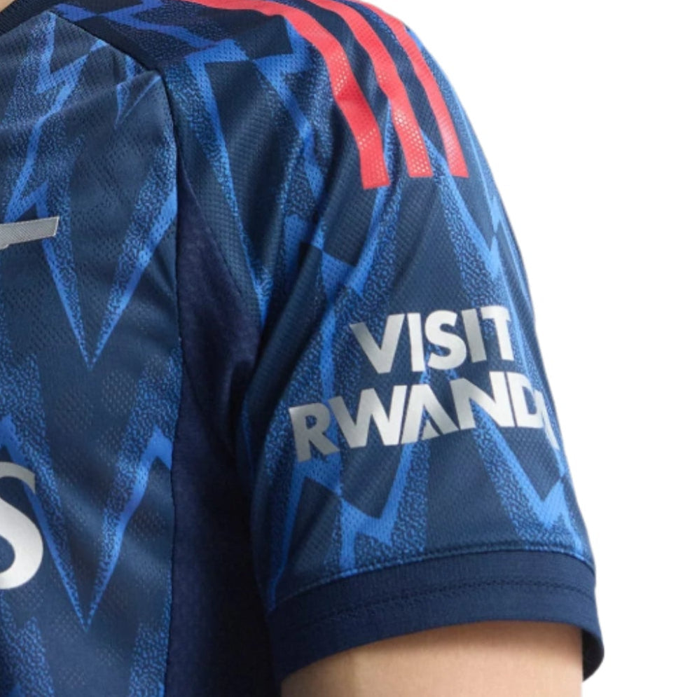 adidas Arsenal Authentic Gabriel Martinelli Away Jersey w/ EPL + No Room For Racism 25/26 (Indigo/Silver)