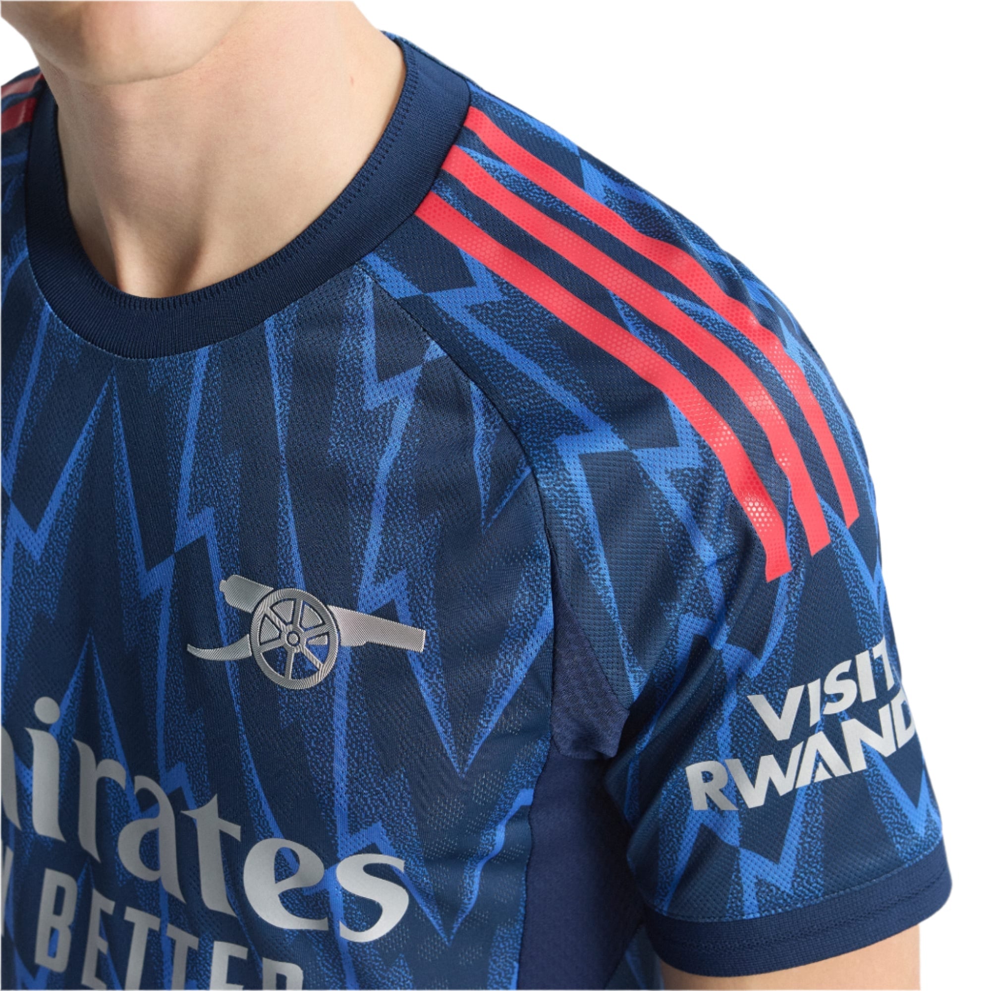 adidas Arsenal Authentic Gabriel Jesus Away Jersey w/ EPL + No Room For Racism 25/26 (Indigo/Silver)