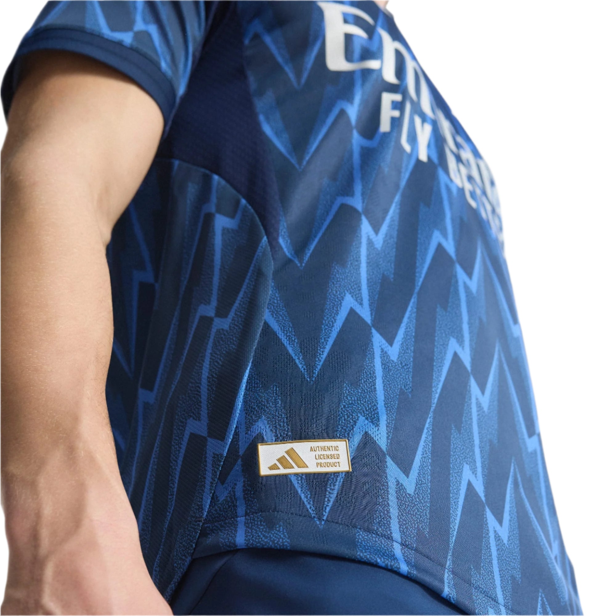 adidas Arsenal Authentic Gabriel Martinelli Away Jersey w/ EPL + No Room For Racism 25/26 (Indigo/Silver)