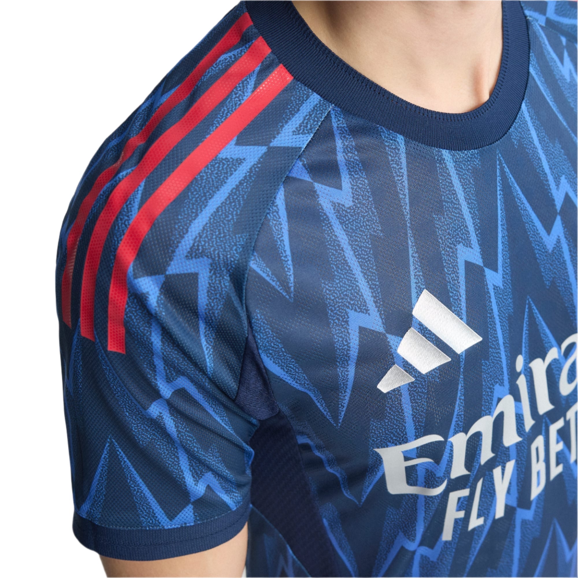 adidas Arsenal Authentic Eberechi Eze Away Jersey w/ EPL + No Room For Racism 25/26 (Indigo/Silver)
