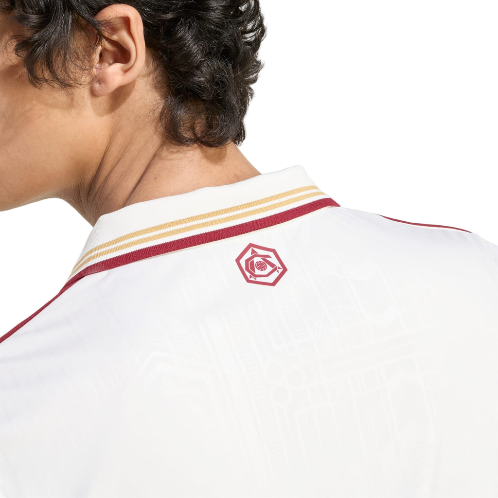 adidas Nwaneri Men's Arsenal FC Third Jersey 25/26 w/ NRFR + EPL Patches (White/Burgundy)