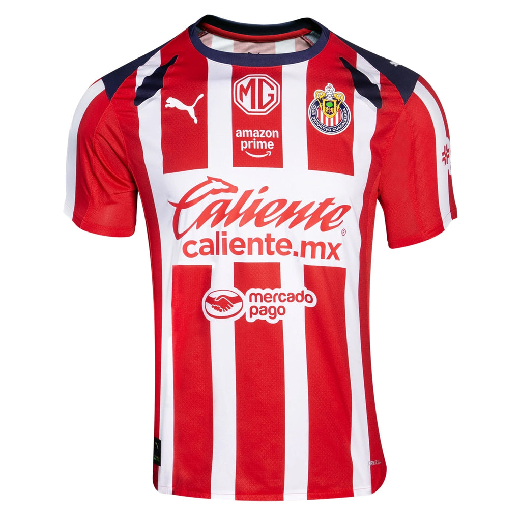 Puma Ruben Gonzalez Men's Chivas De Guadalajara Home Jersey 25/26 (Puma Red/White)