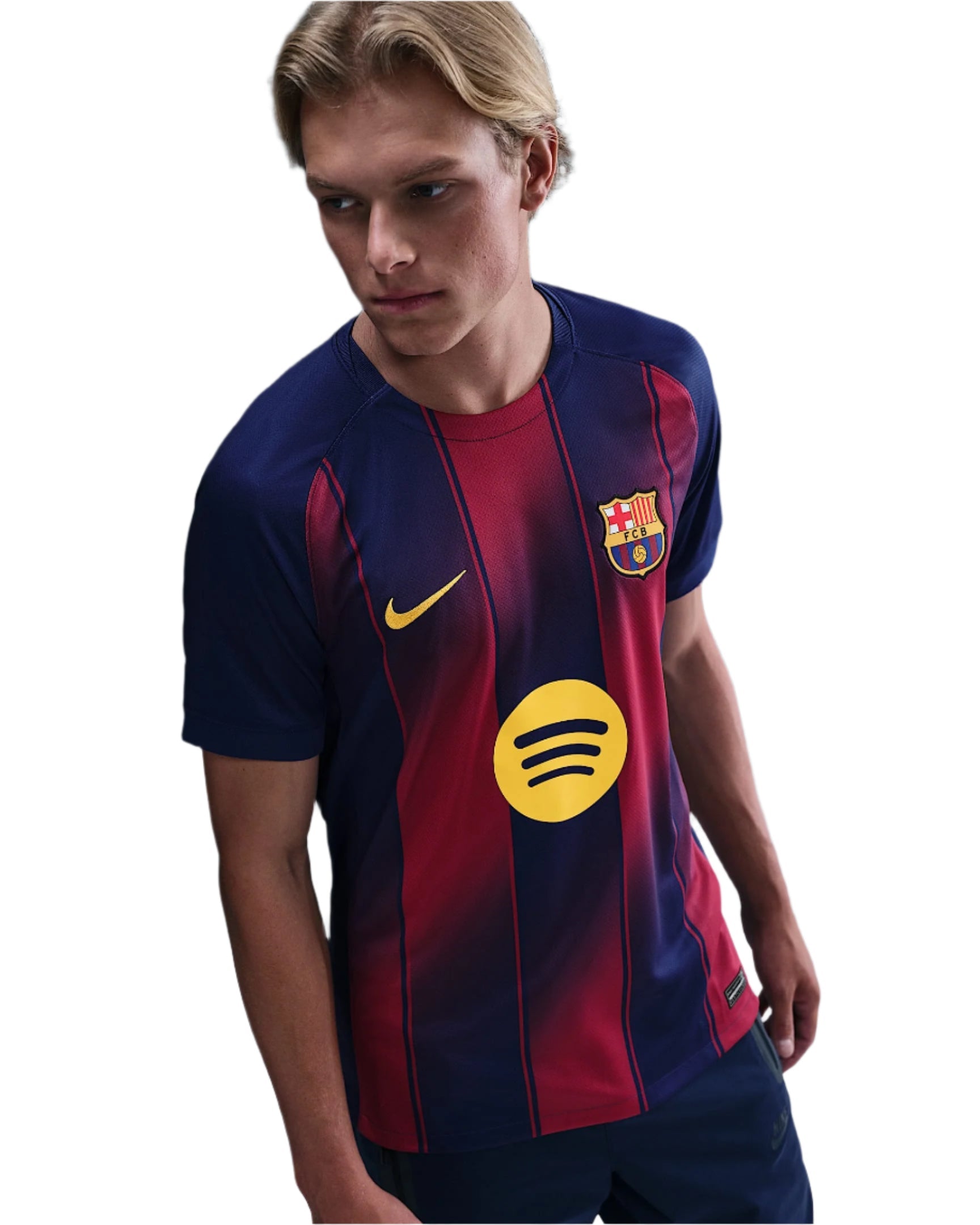 Nike FC Barcelona Home Jersey 25/26 w/ Champions League Patches (Deep Royal Blue/Midwest Gold)