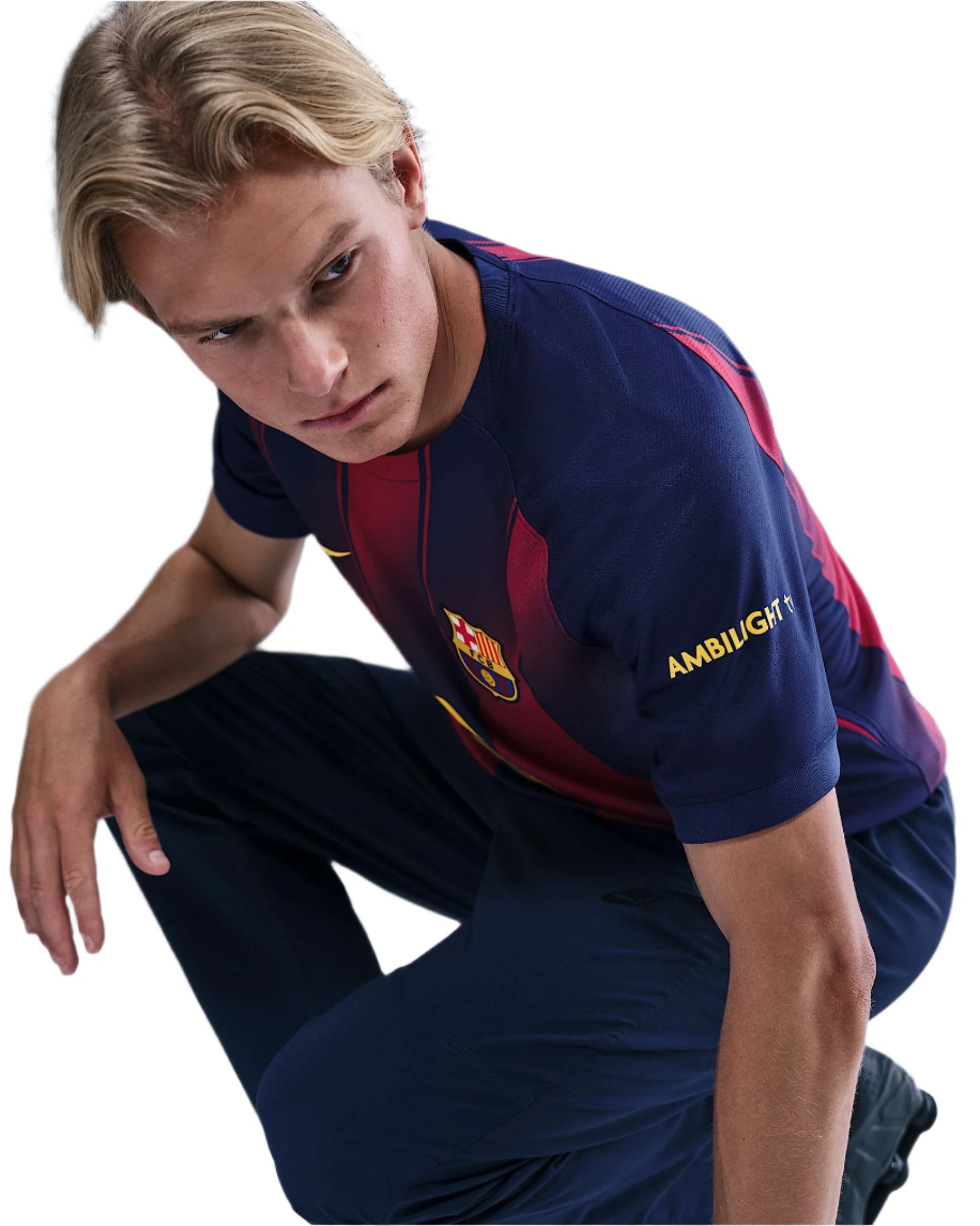 Nike I. Martinez FC Barcelona Home Jersey 25/26 w/ Champions League Patches (Deep Royal Blue/Midwest Gold)