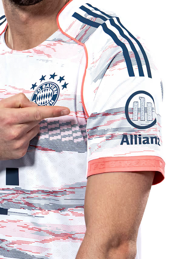 adidas Minjae Authentic Away Jersey 25/26 w/ Sponsor + Meister Bundesliga Patch (White/Red)
