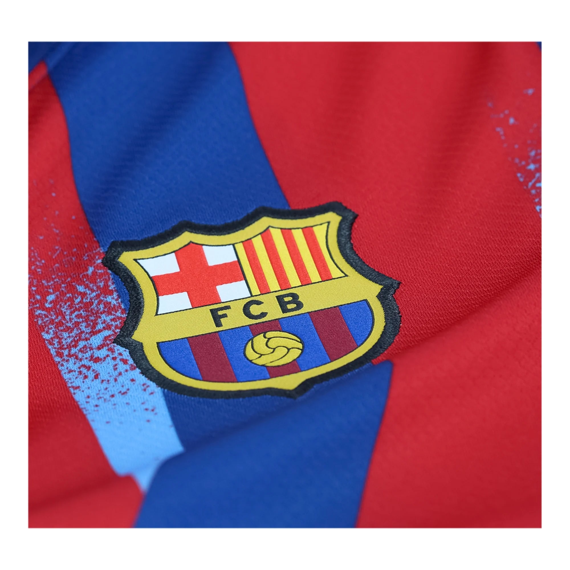 Nike Youth Fermin FC Barcelona 4th Soccer Jersey 25/26 (Gym Blue/Salsa Red)