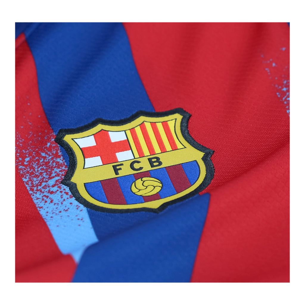 Nike Youth Ferran FC Barcelona 4th Soccer Jersey 25/26 (Gym Blue/Salsa Red)