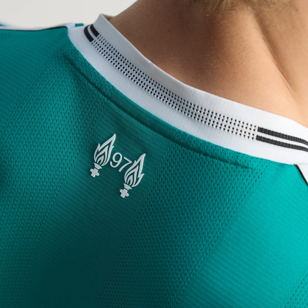 adidas Liverpool FC Authentic Curtis Jones Third Jersey w/ EPL + No Room For Racism Patches 25/26 (Sea Green)
