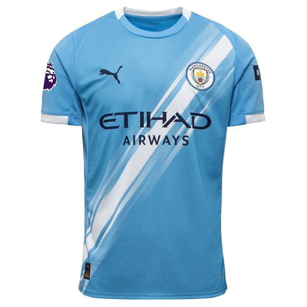 Puma Phil Foden Manchester City Home Jersey 25/26 w/ EPL + Sponsor Patch (Team Light Blue/Puma White)