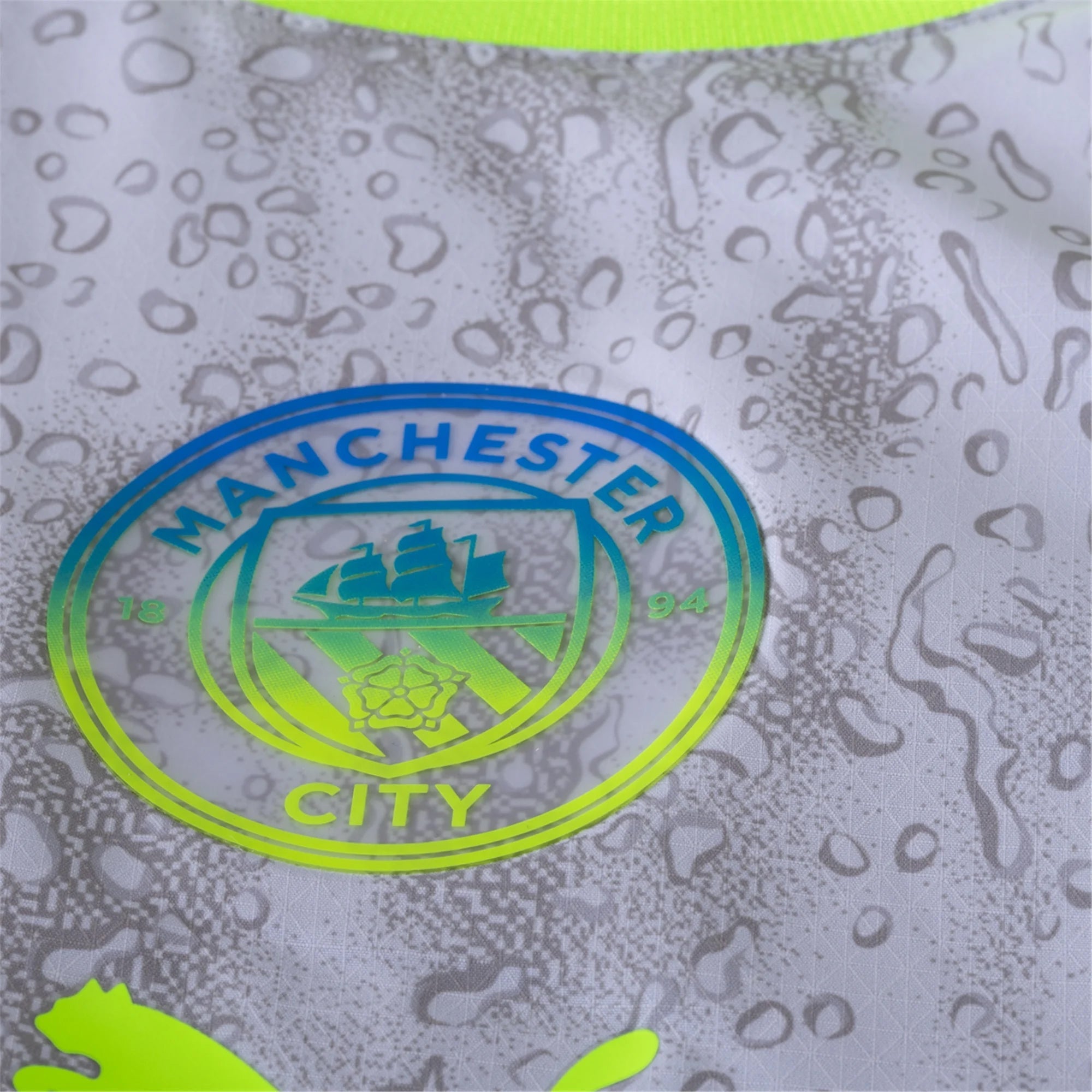 Puma Manchester City Authentic Matheus N. Third Jersey w/ EPL + No Room For Racism 25/26 (Cool Weather/Pro Green)