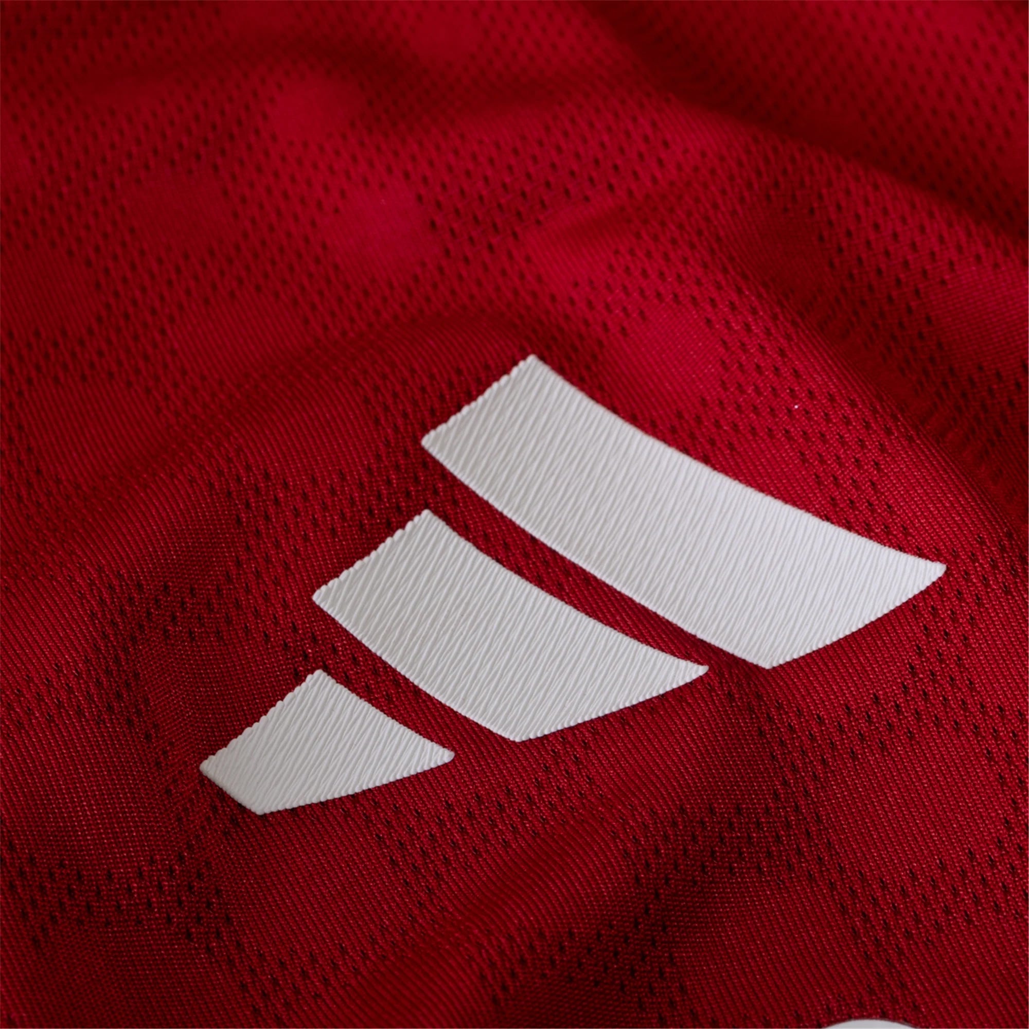 adidas Men's Liverpool FC Authentic Leoni Home Jersey 25/26 w/ Champions League Patches (Strawberry Red)