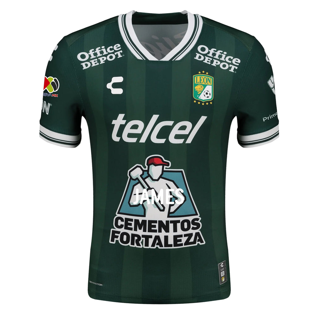 Charly Adonis Frias Men's Leon FC Home Jersey 25/26 w/ BBVA Liga Patch (Green)