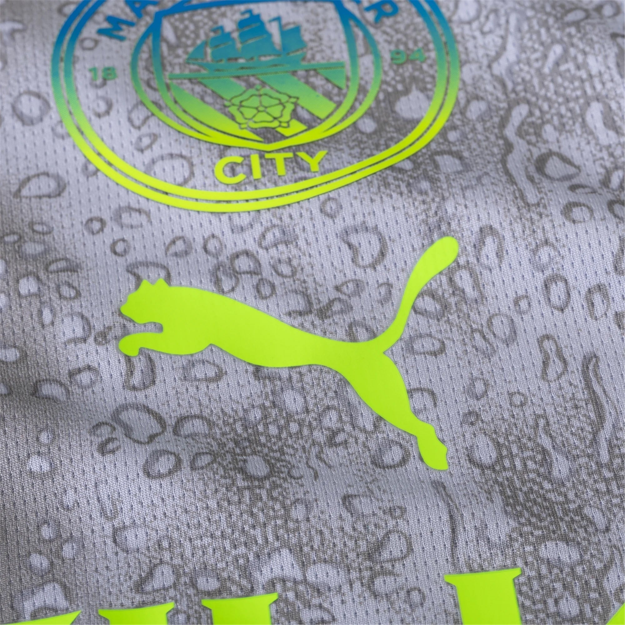 Puma Men's Manchester City Lewis Third Jersey w/ EPL + No Room For Racism Patches 25/26 (Cool Weather/Pro Green)