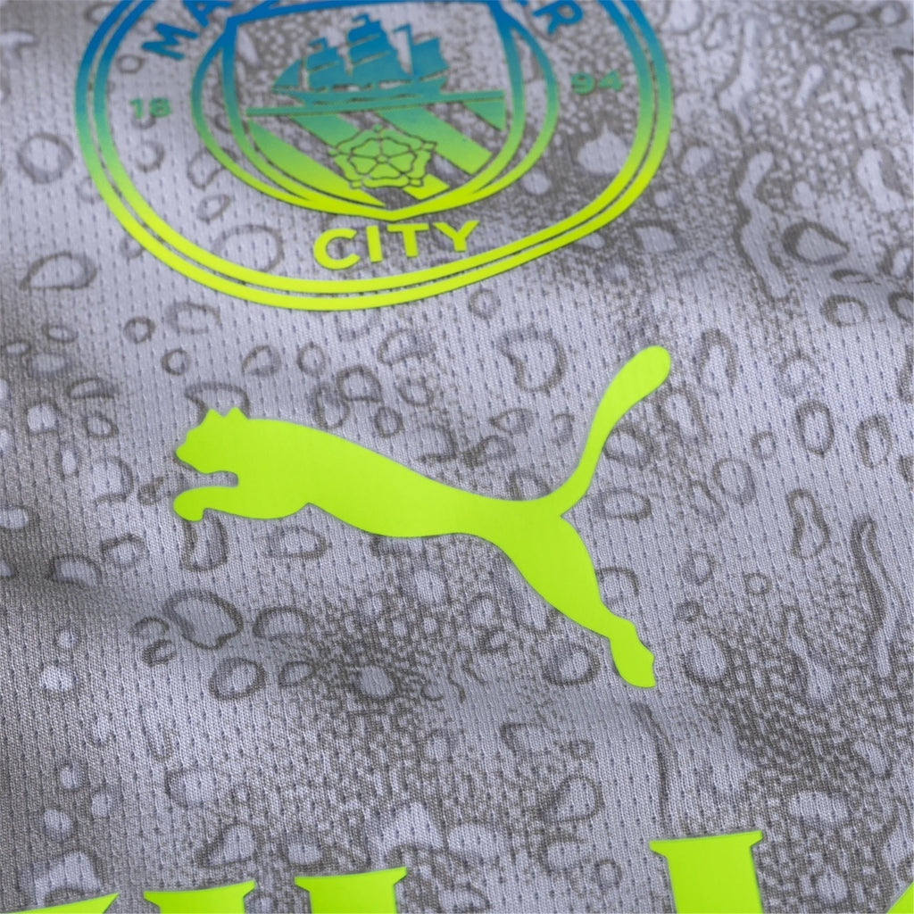 Puma Men's Manchester City Third Jersey w/ EPL + No Room For Racism Patches 25/26 (Cool Weather/Pro Green)