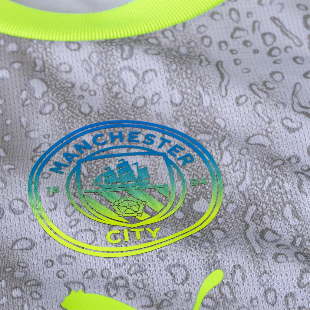 Puma Men's Manchester City Ait- nouri Third Jersey w/ EPL + No Room For Racism Patches 25/26 (Cool Weather/Pro Green)