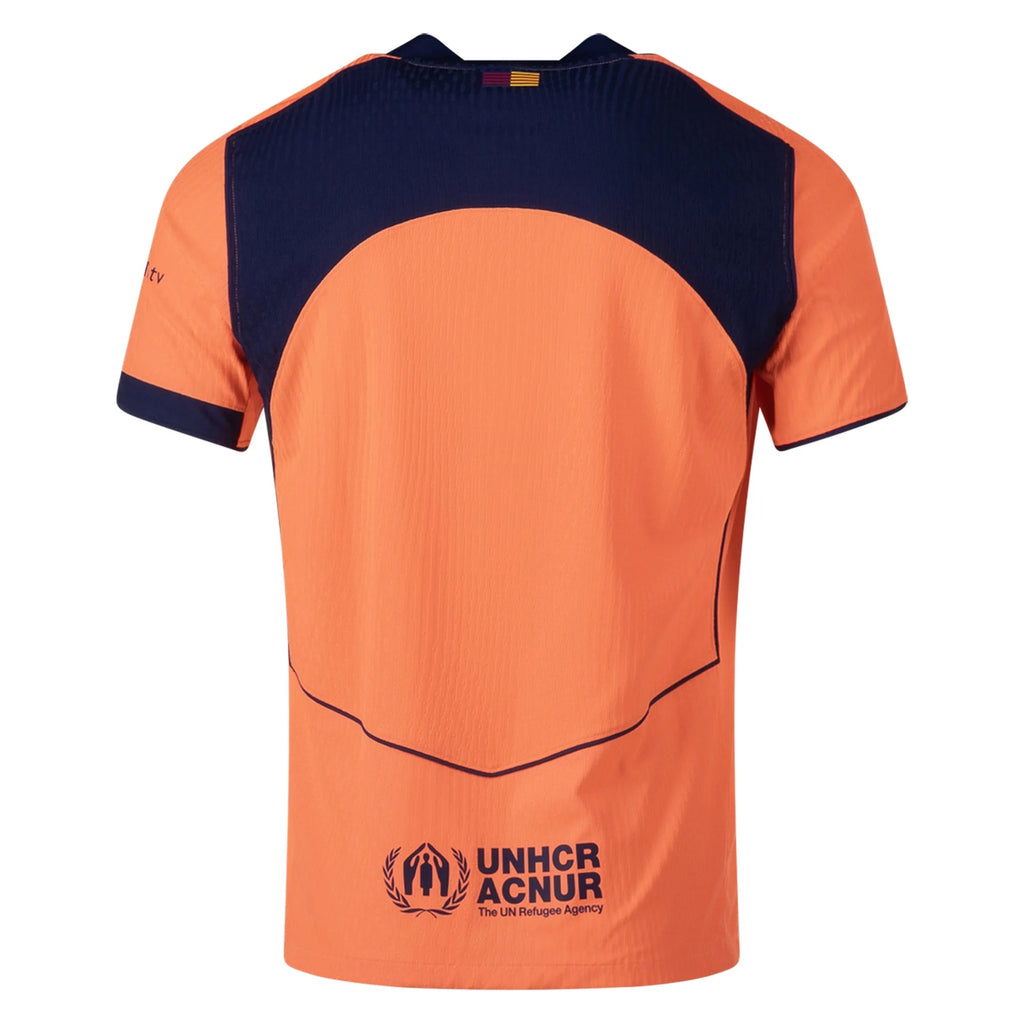 Nike FC Barcelona Authentic Third T90 Jersey 25/26 (Bright Mango/Midnight Navy)