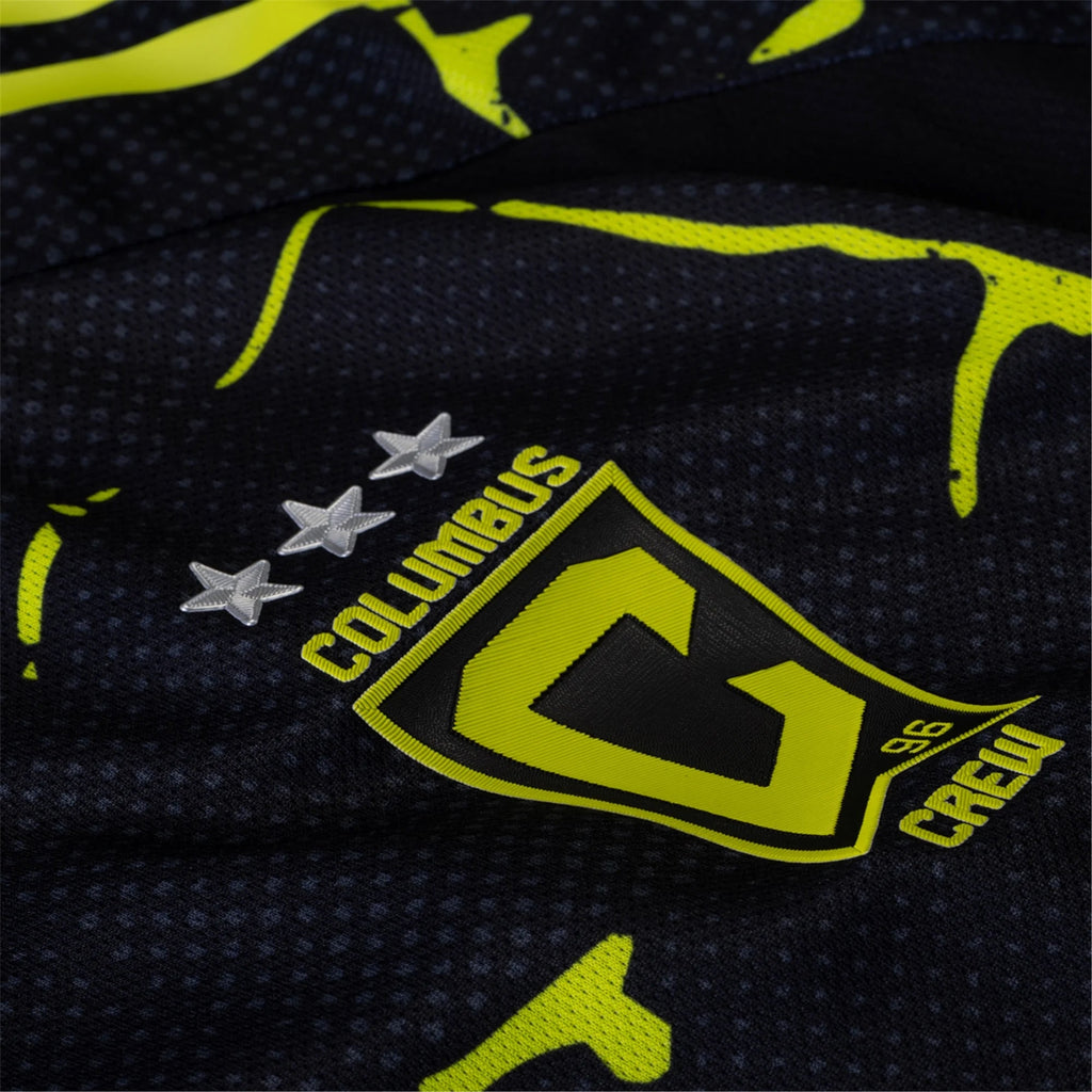 adidas Diego Rossi Columbus Crew Authentic Away Jersey w/ MLS Patches 25/26 (Black/Yellow)