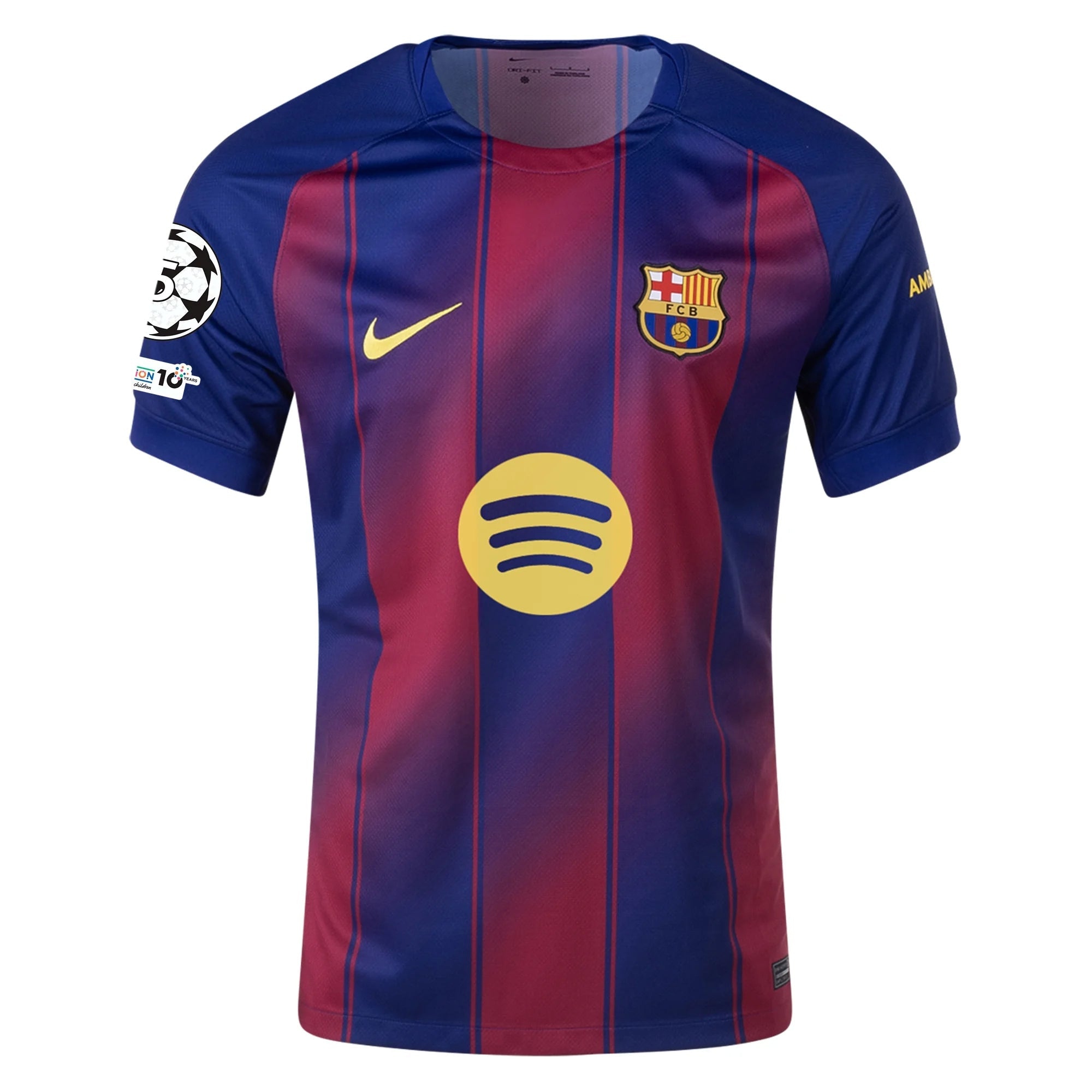 Nike Christensen FC Barcelona Home Jersey 25/26 w/ Champions League Patches (Deep Royal Blue/Midwest Gold)