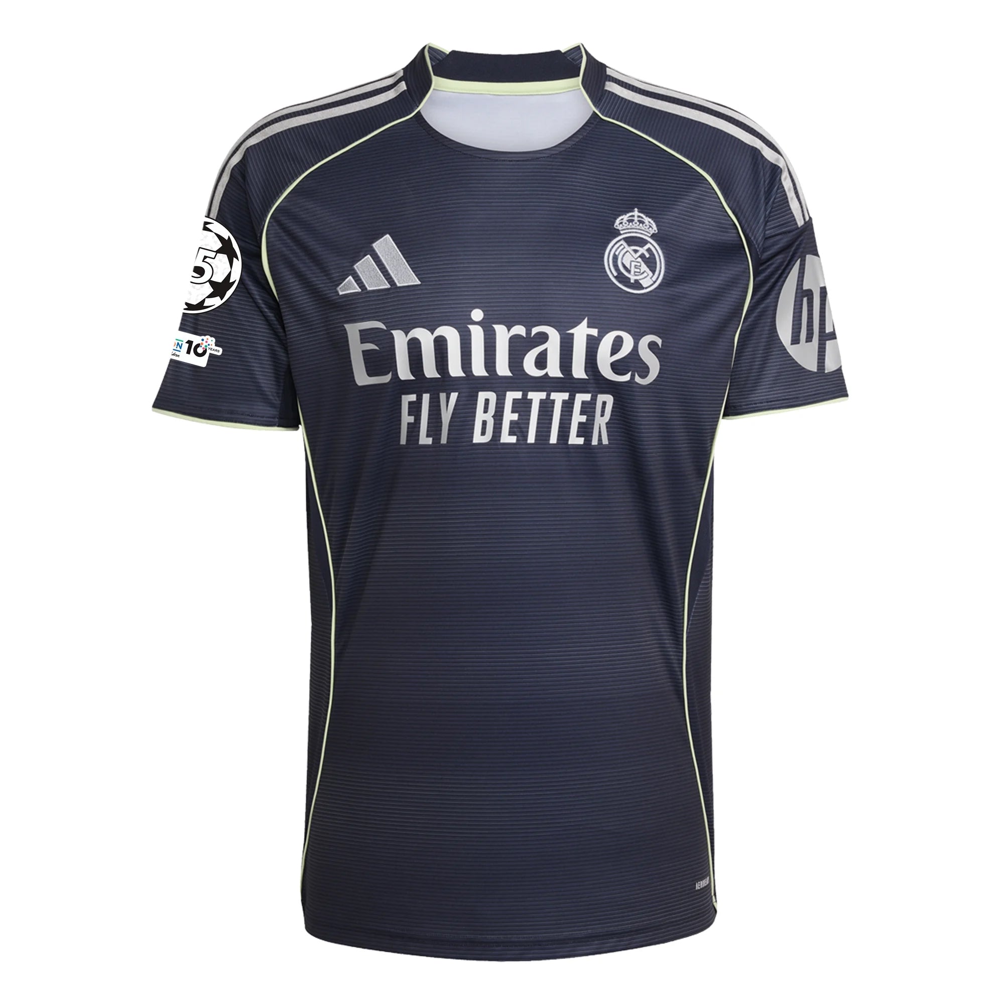 adidas Huijsen Real Madrid 25/26 Away Jersey w/ Champions League Patches (Legend Ink)