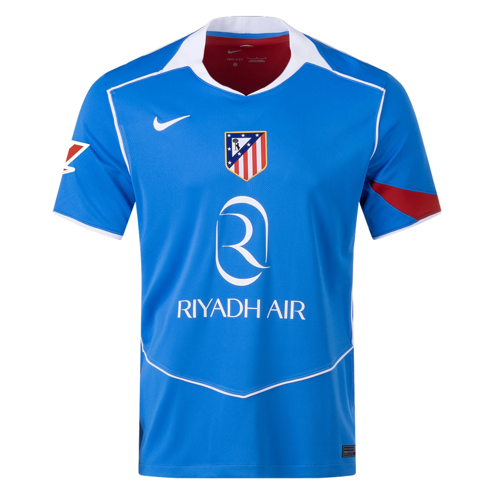 Nike Men's Atletico Madrid Antoinne Griezmann T90 Third Jersey La Liga Patch 25/26 (Photo Blue/Sport Red)