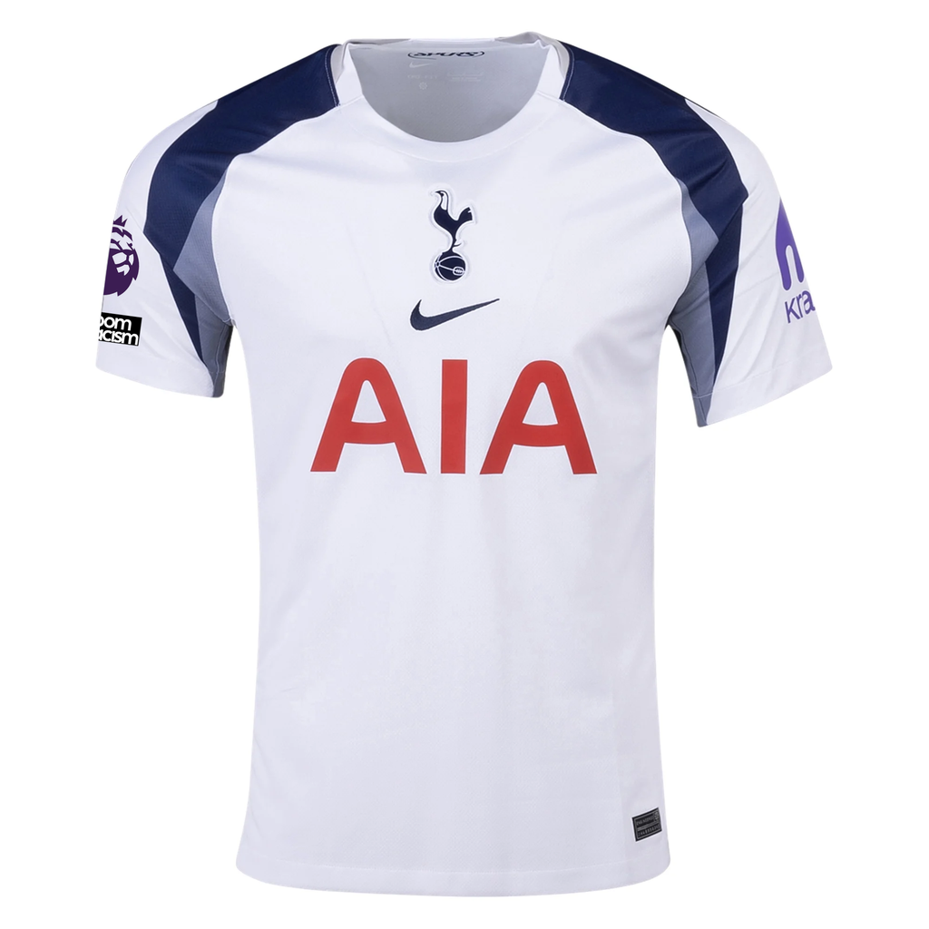 Nike Solanke Tottenham Hotspurs Home Jersey w/ EPL + No Room For Racism Patch 25/26 (White/Iron/Binary Blue)