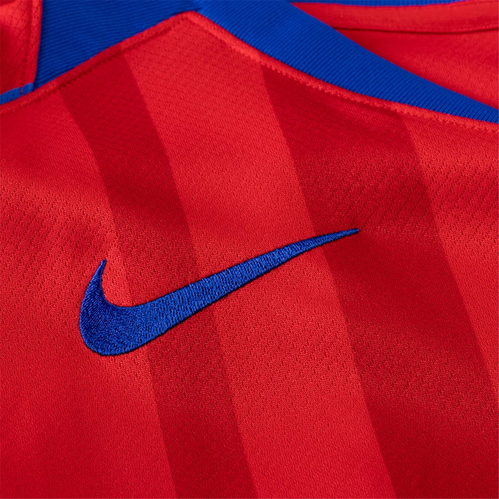 Nike Men's Paris Saint-Germain Authentic Désiré Doué Third Jersey w/ Champions League Patches 25/26 (Sport Red/Hyper Royal)