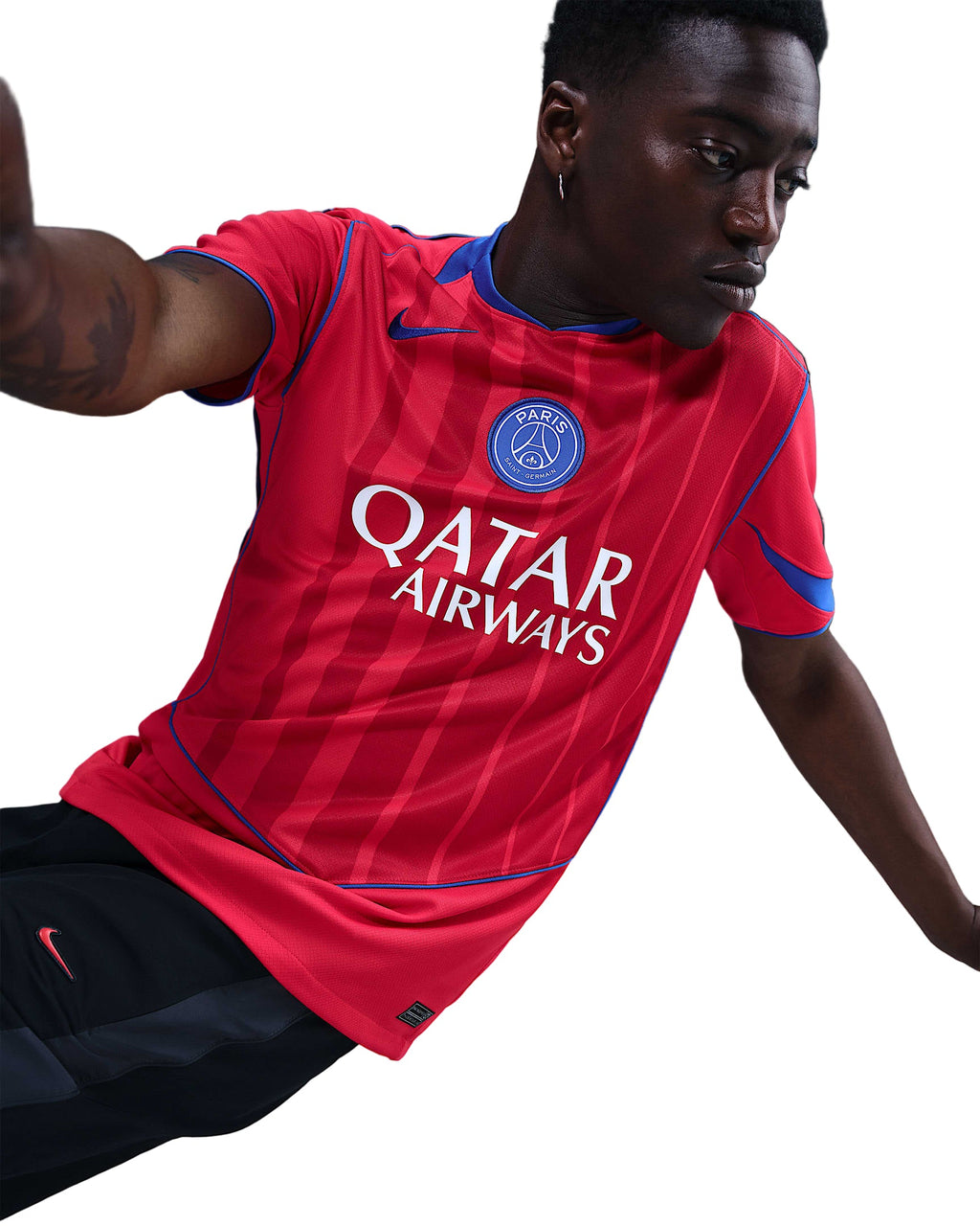Nike Men's Paris Saint-Germain T90 Third Jersey 25/26 (Sport Red/Hyper Royal)