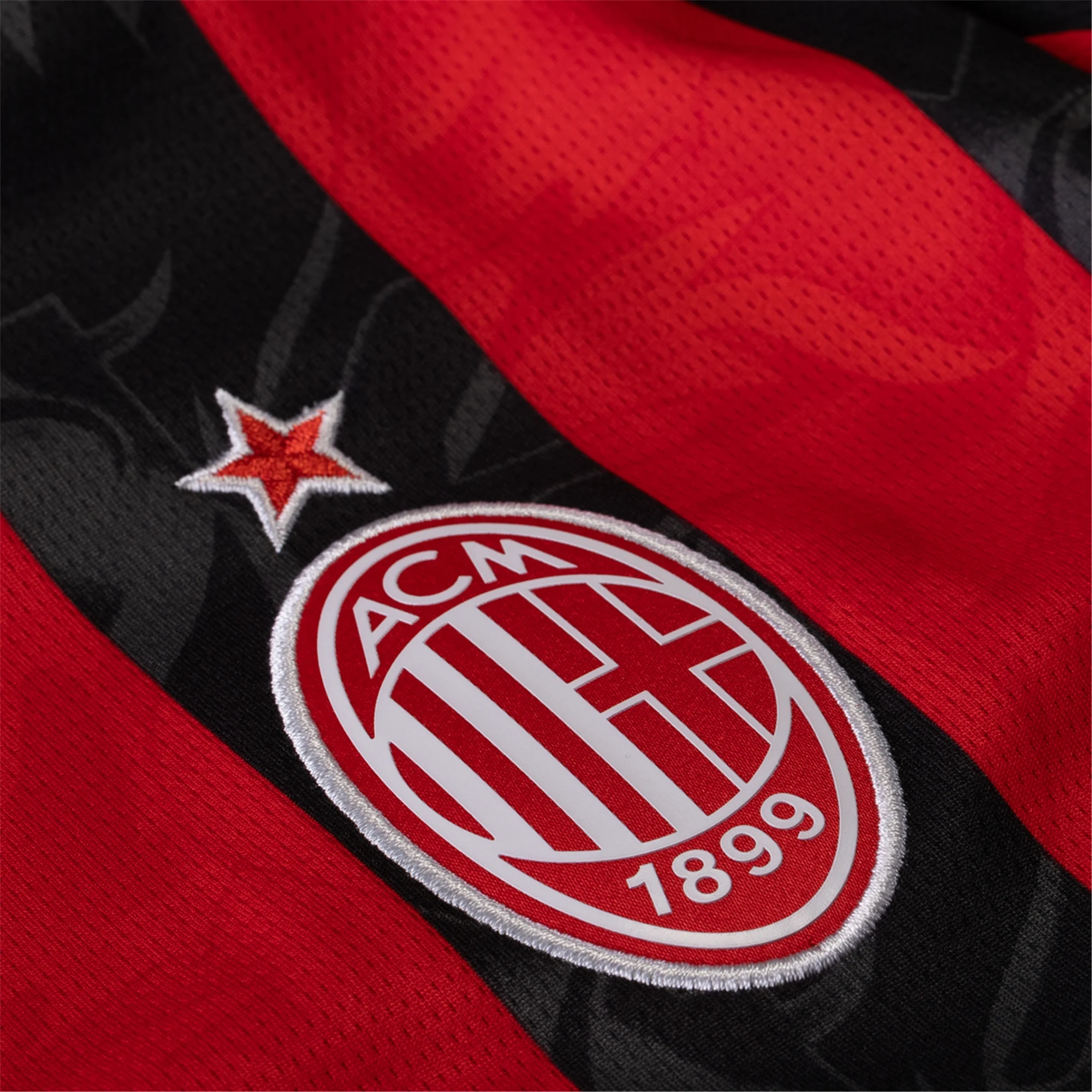 Puma AC Milan Home Jersey w/ Serie A Patch 25/26 (Red/Black)