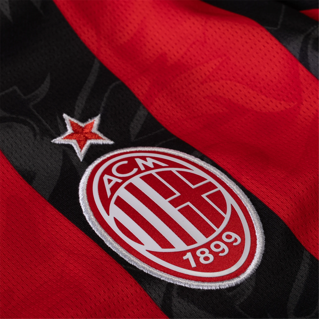 Puma Bondo Men's AC Milan Home Jersey w/ Champions League Patches 25/26 (Red/Black)