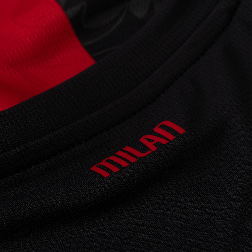 Puma Chukwueze Men's AC Milan Home Jersey w/ Champions League Patches 25/26 (Red/Black)