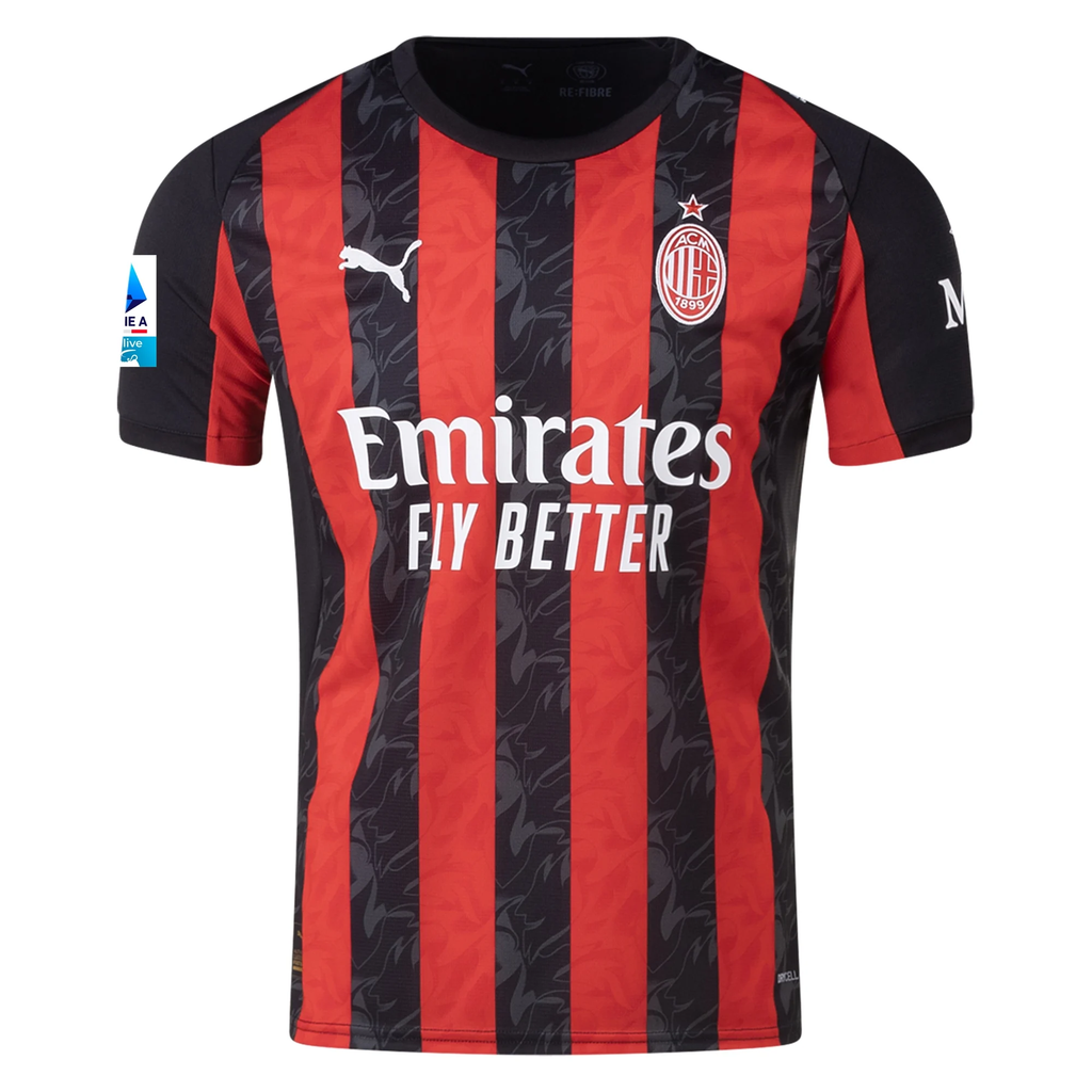 Puma AC Milan Luka Modric Home Jersey w/ Serie A Patch 25/26 (Red/Black)