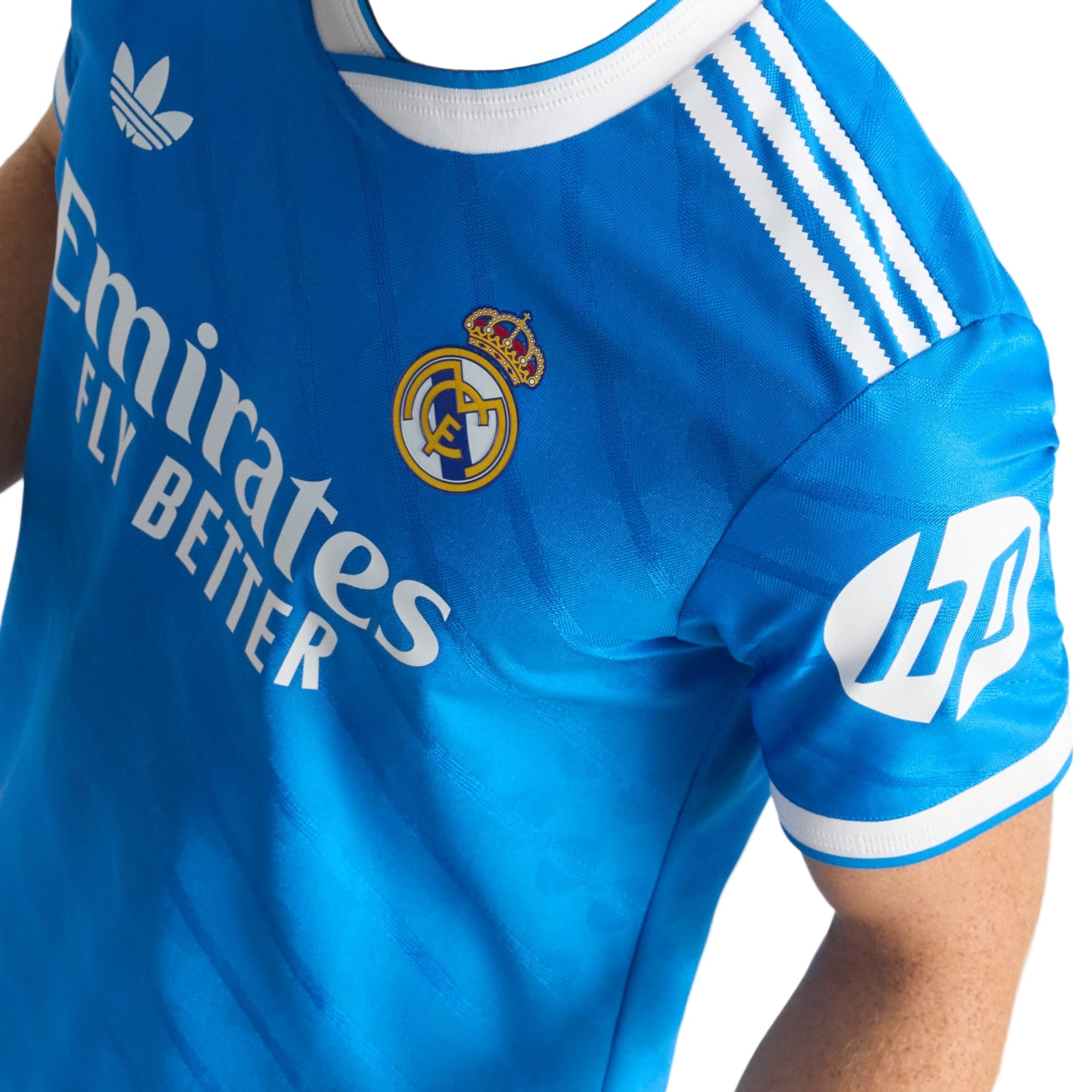 adidas Men's Rudiger Real Madrid 25/26 Authentic Third Jersey w/ Champions League Patches (Blue)