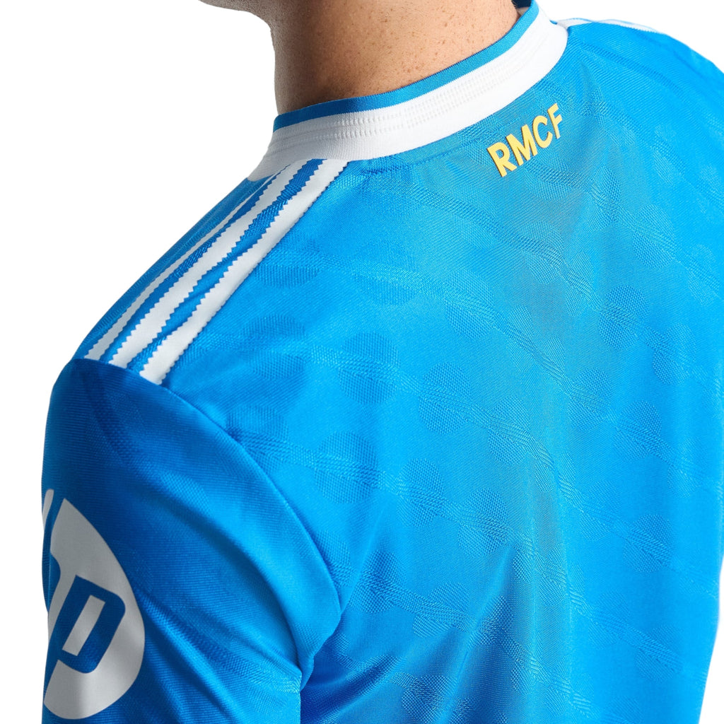 adidas Men's Carvajal Real Madrid 25/26 Authentic Third Jersey w/ Champions League Patches (Blue)