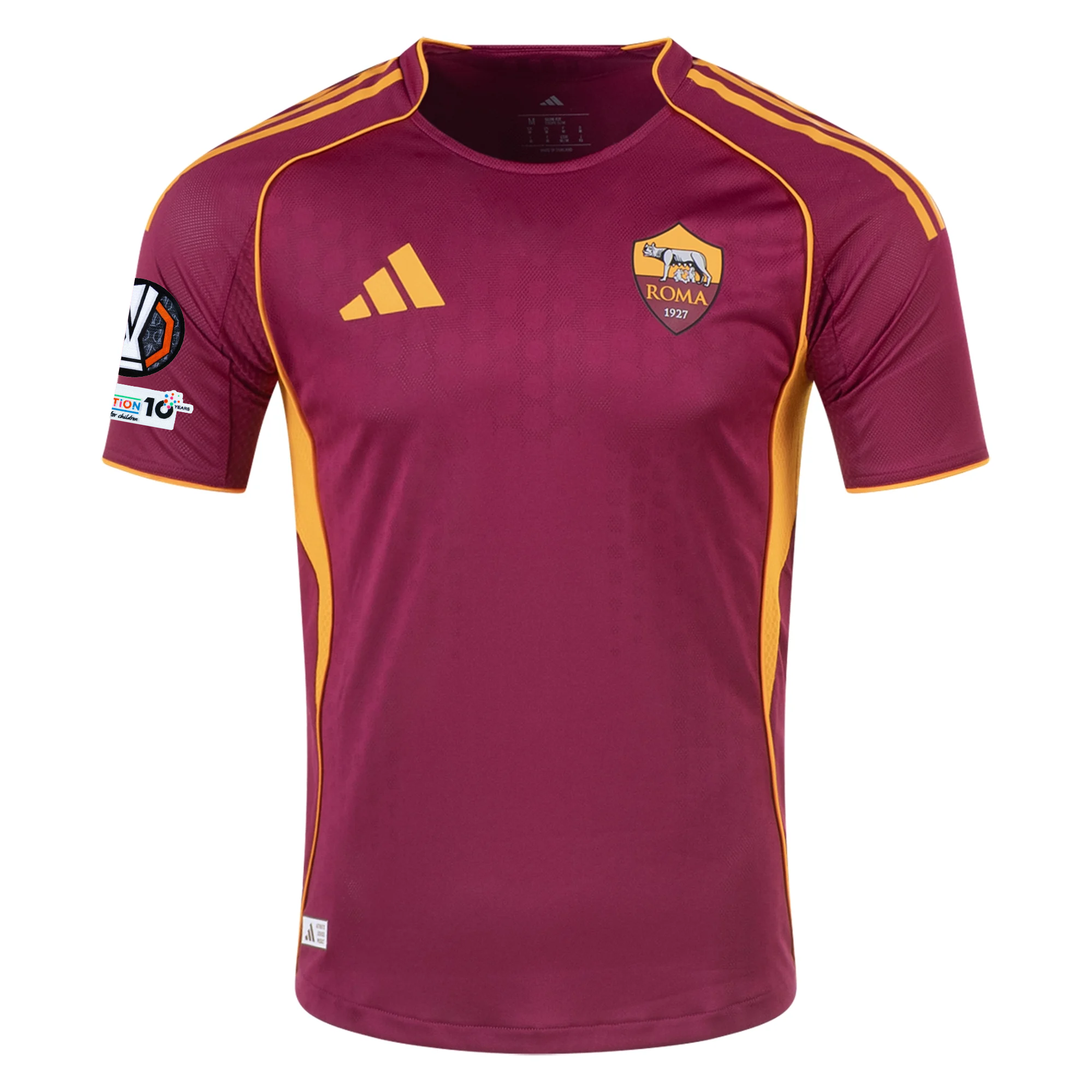 adidas Roma Authentic Konstantinos Tsimikas Home Jersey w/ Europa League Patches 25/26 (Burgundy)