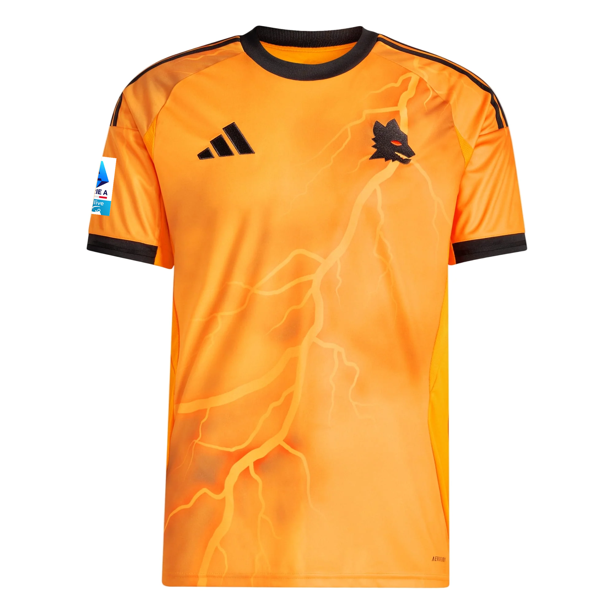 adidas Roma Stephan El Shaarawy Away Jersey w/ Serie A Patch 25/26 (Orange/Black)