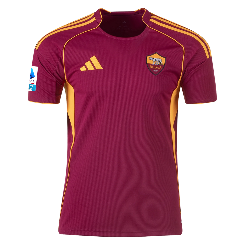 adidas Men's Roma Matías Soulé Home Jersey w/ Serie A Patch 25/26 (Burgundy)
