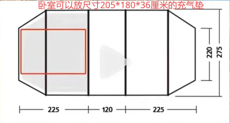 Naturehike-Blackdog Tunnel Tent Outdoor Camping Equipment One