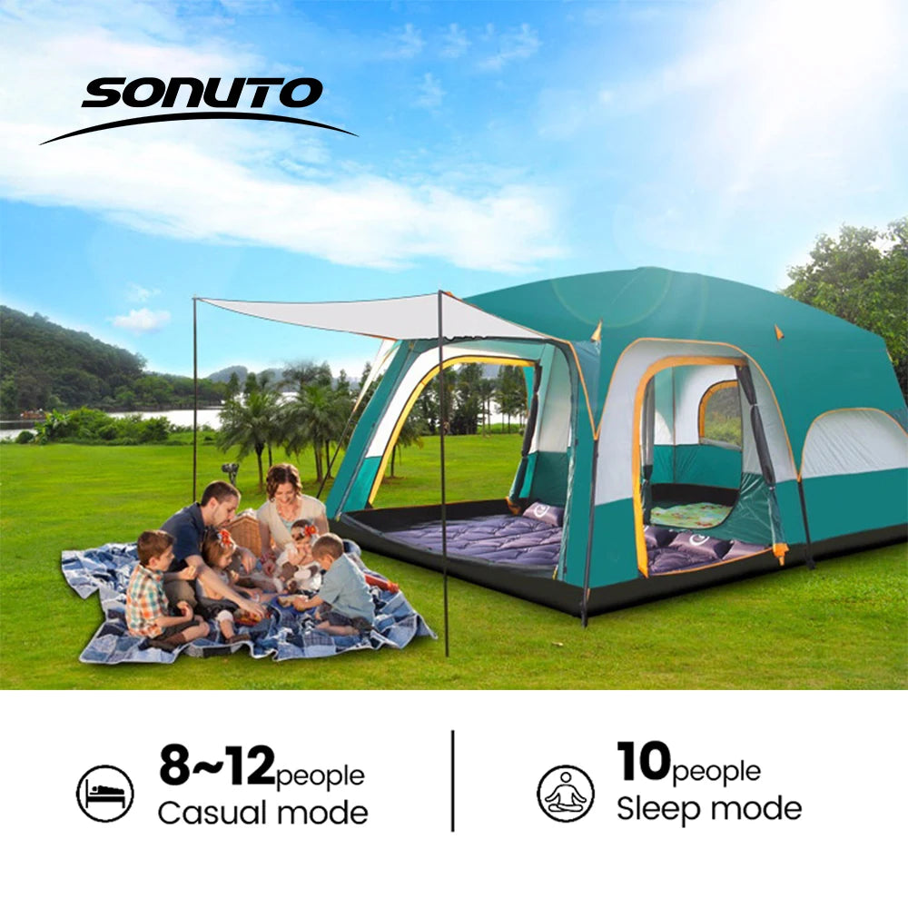 Upgraded 4 Season Camping Tent 3-12 Person