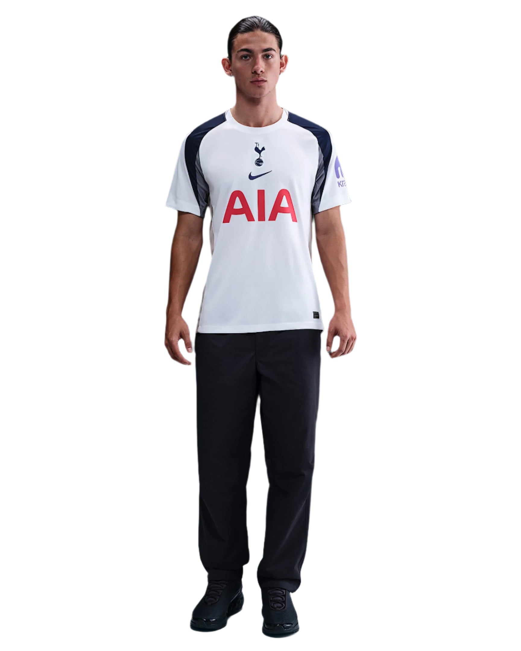 Nike Pedro Porro Tottenham Hotspurs Home Jersey w/ EPL + No Room For Racism Patch 25/26 (White/Iron/Binary Blue)