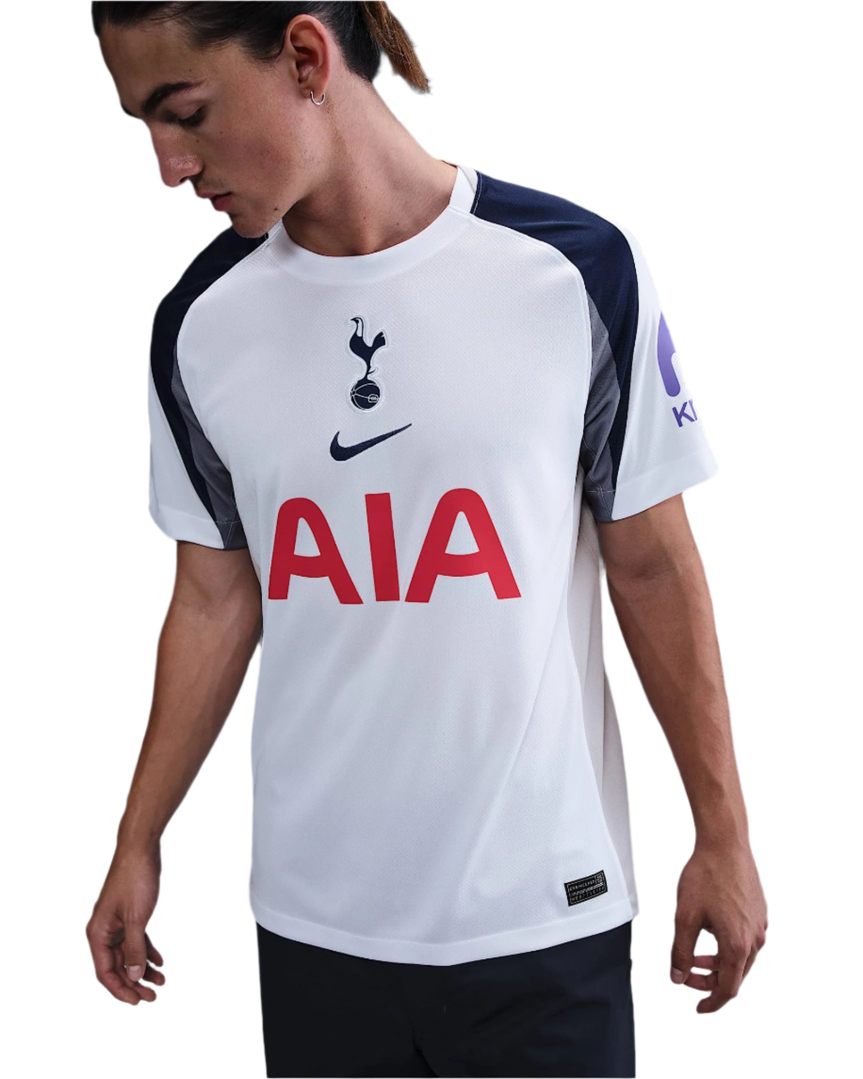 Nike Bentancur Tottenham Hotspurs Home Jersey w/ EPL + No Room For Racism Patch 25/26 (White/Iron/Binary Blue)