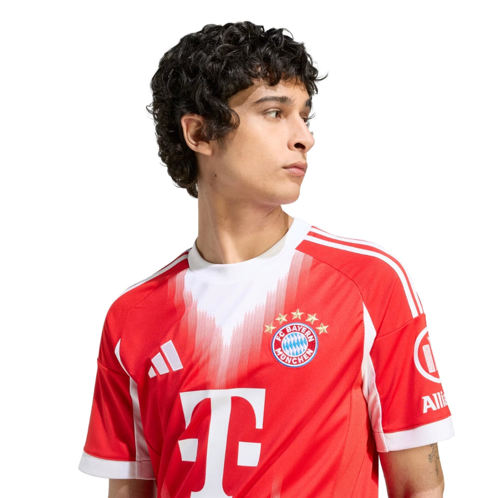 adidas Bayern Munich Minjae Home Jersey w/ Champions League Patches 25/26 (Red)