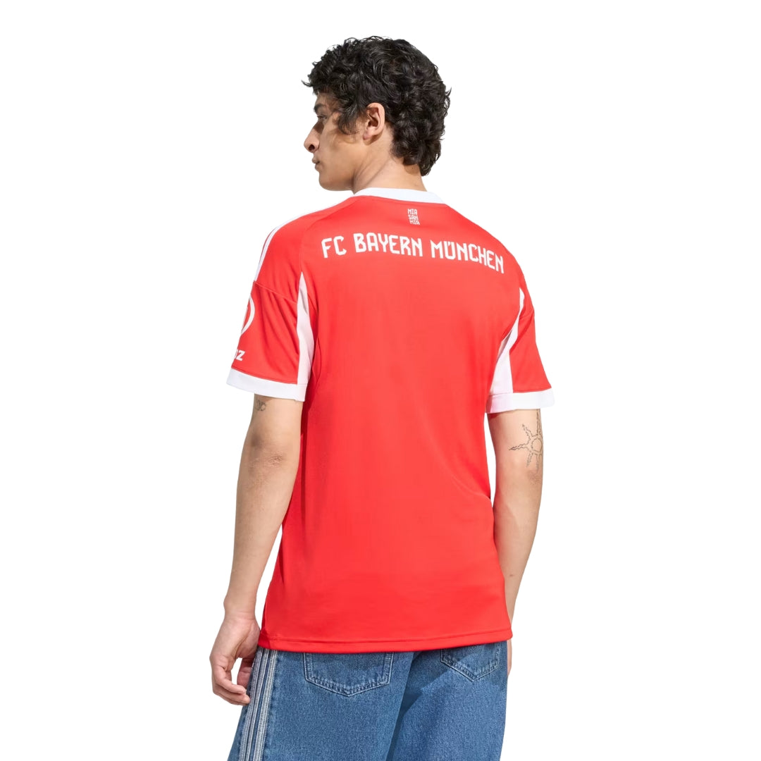 adidas Bayern Munich Davies Home Jersey w/ Champions League Patches 25/26 (Red)