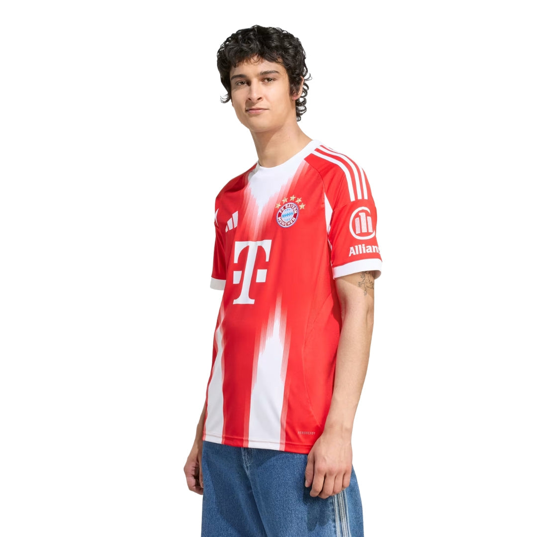 adidas Bayern Munich Muller Home Jersey w/ Champions League Patches 25/26 (Red)