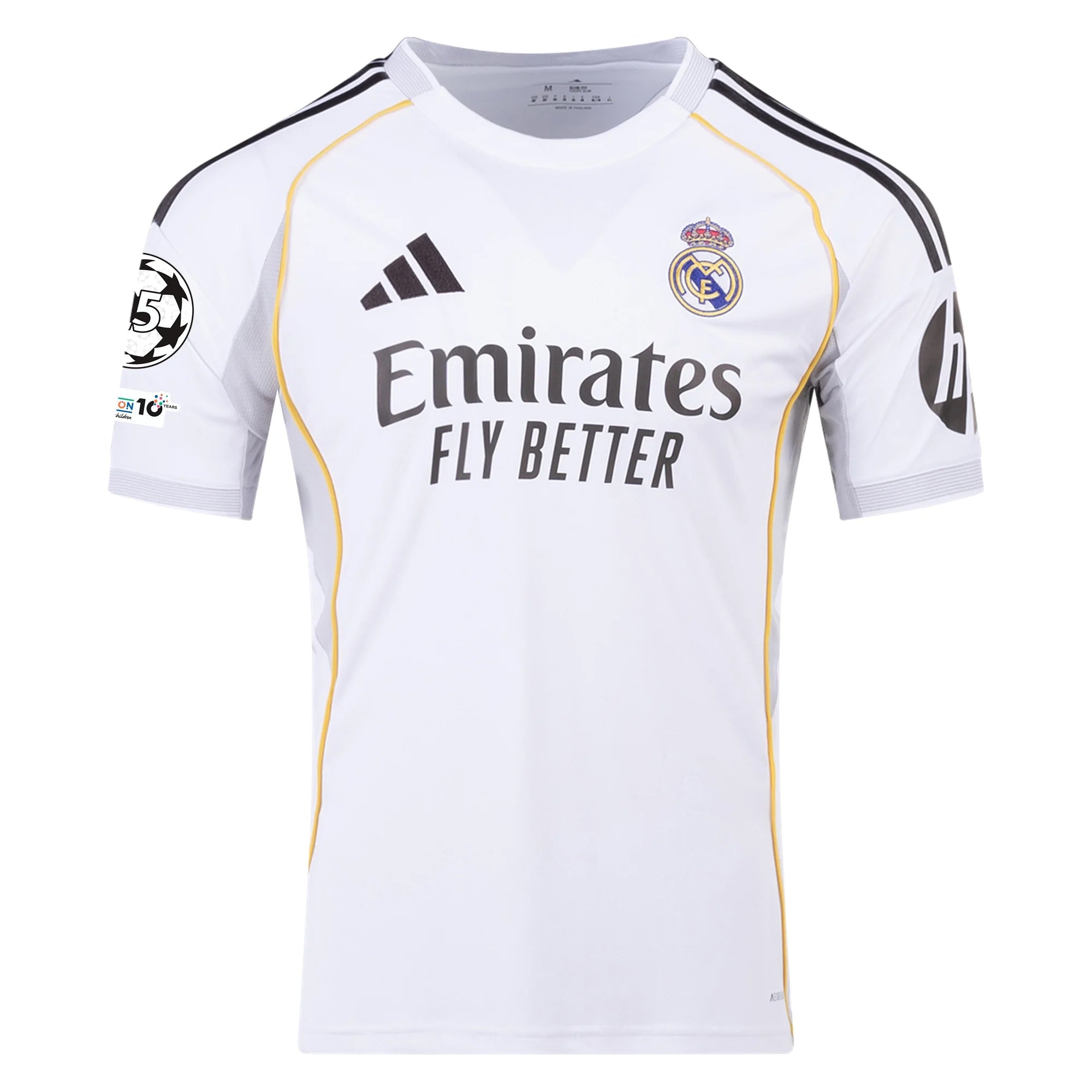 adidas Aurélien Tchouaméni Real Madrid 25/26 Home Jersey w/ Champions League Patches (White)