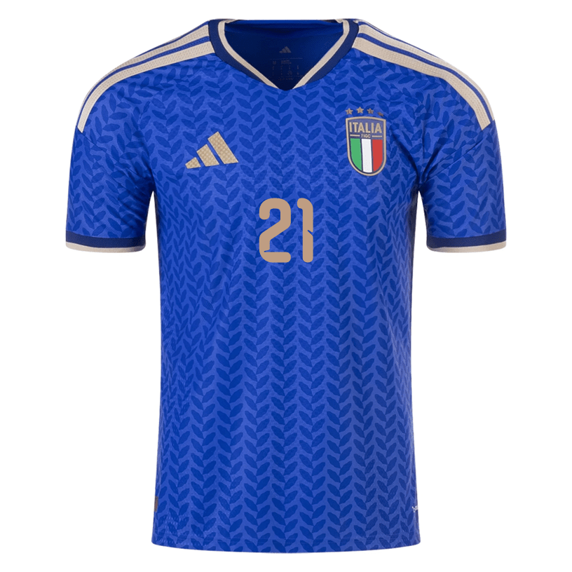 adidas Men's Bastoni Italy 2026 Authentic Home Jersey (Bold Blue)